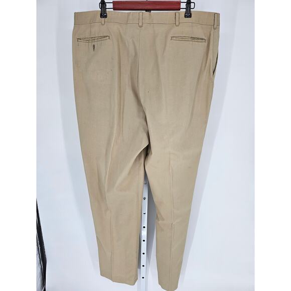 Haggar Men's Tan Straight Leg Casual Chino Dress Pants Sz 42x34 - Picture 4 of 5